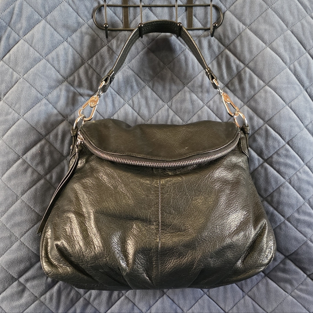 Margot Chic Black Genuine Leather Shoulder Bag